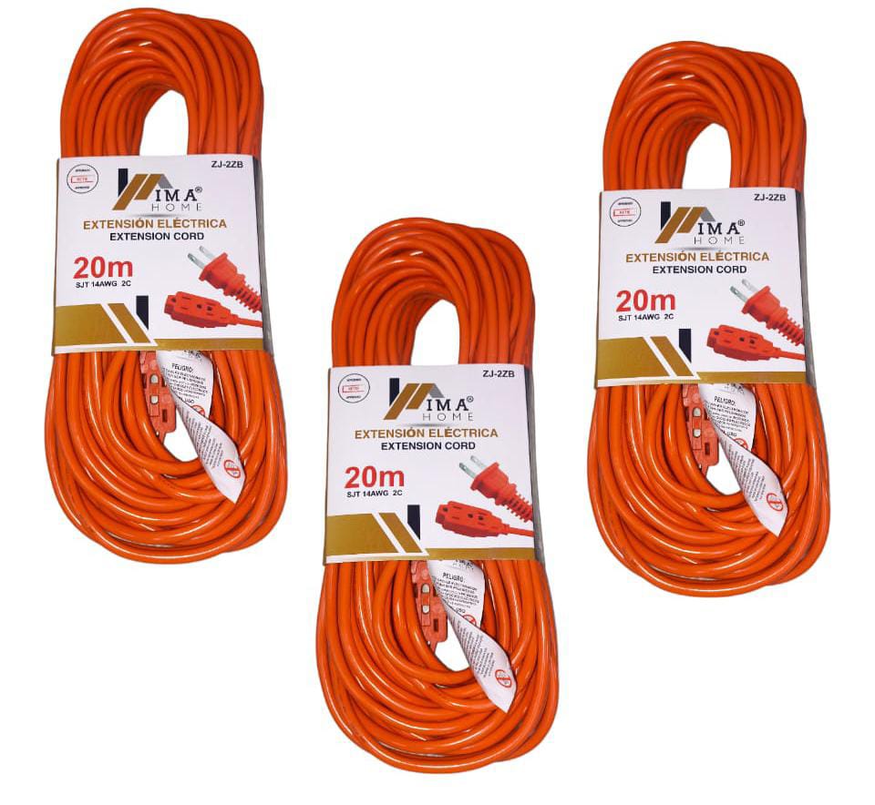 EXTENCION ELECTRICA NARANJA 20M ZJ-2ZB 20M/1E-DX-C20MAH
