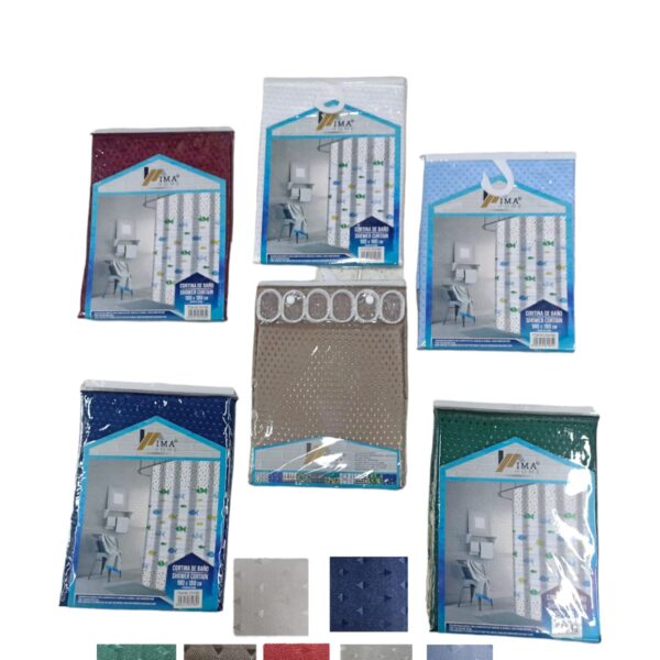 EN1585 CORTINA DE BAÑO  FONDO ENTERO