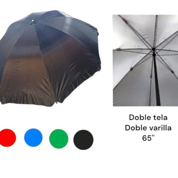 EN 01717 PARASOL DOBLE TELA DOBLE VARILLA 65