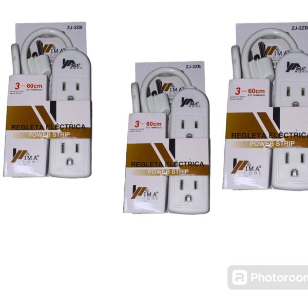 REGLETA ELECTRICA 3 ENCHUFES 60 CM ZJ-2ZB 60CM/1E-DX-C072AH