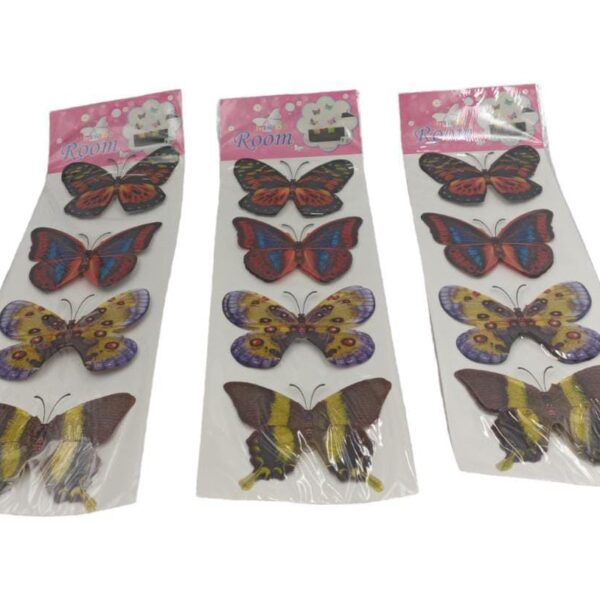 EN1171/DX01/02/03/04/05/06/07/08/09/10/11/12/13STICKER MARIPOSA 4 PCS
