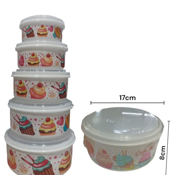SET DE RECIPIENTES PLASTICOSX5 PCS EN01849