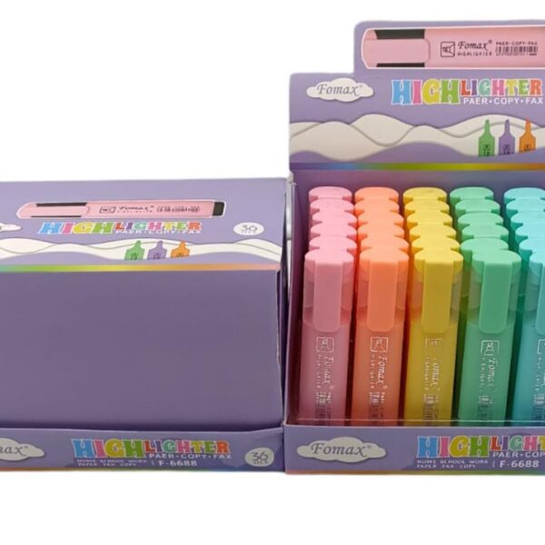 EN1460/F-6688 MARCADOR RESALTADOR PASTEL X 36 PCS