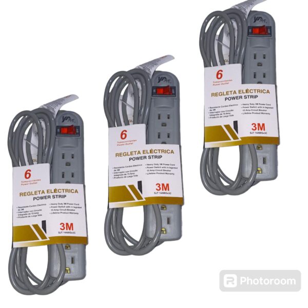 REGLETA ELECTRICA 6 ENCHUFES  3M ZJ-2ZB/1E-DX-C047AH